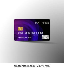Modern credit card set template design. With inspiration from the abstract. Vector illustration.Glossy plastic style.
