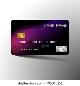Modern credit card set template design. With inspiration from the abstract. Vector illustration.Glossy plastic style.
