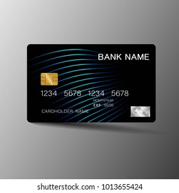 Bank Credit Card Collection Front Back Stock Vector (Royalty Free ...