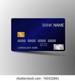 Modern credit card template design. With inspiration from the abstract. Vector illustration.Glossy plastic style.