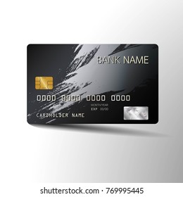 Modern credit card template design. With inspiration from the abstract. Vector illustration.Glossy plastic style.