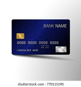 Modern credit card template design. With inspiration from the abstract. Vector illustration.Glossy plastic style.
