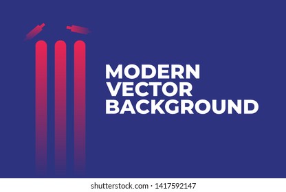 Modern Cricket Sports Gradient Abstract Vector Background  