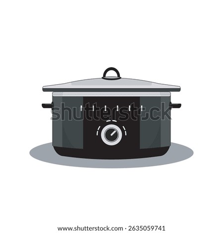 Modern crock pot with adjustable dial for slow cooking meals. Ideal for stews, soups, and roasts, offering convenience and flavor with minimal effort.