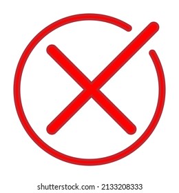 Modern cross in a circle. Cross symbol. Tick icon. Vector illustration. stock image.