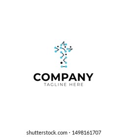 modern cross logo concept with simple style