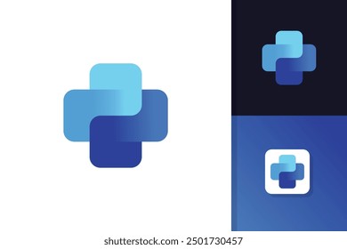 modern cross logo design vector template