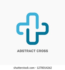 Modern cross logo. Health, medical icon template