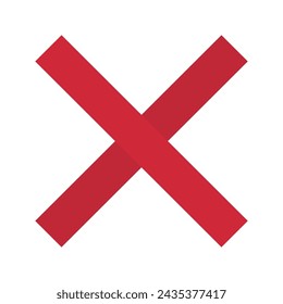 Modern cross mark icon. Prohibition and regulation. Vector.