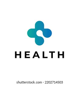 modern cross or plus medical vector logo design