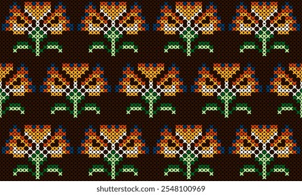 Modern cross-stitch patterns blending intricate detail with bold aesthetics. Ideal for versatile use in clothing, bags, and home decor, offering a stylish handcrafted touch