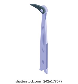 Modern crowbar icon isometric vector. Burglar tool. Steel claw