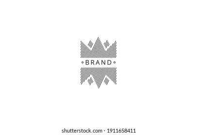 Modern Crown King Vintage Logo Template suitable for any business company