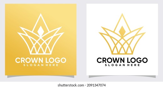 modern crown logo design with creative concept