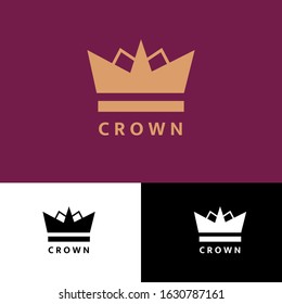 Modern Crown Logo Design Icon Vector