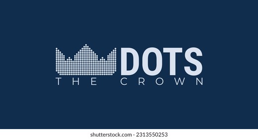 modern crown logo formed from dots