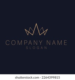 A modern crown logo graphic design template featuring an abstract royal king and queen symbol. Perfect for luxury brands, embodying elegance, royalty, and sophistication in a vector logo.