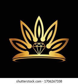 Modern Crown Logo Royal King Queen abstract diamond Logo. Vector illustration.