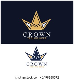 Modern Crown Logo Template. Crown icon Luxury Design Vector