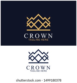 Modern Crown Logo Template. Crown icon Luxury Design Vector