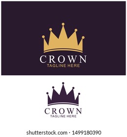 Modern Crown Logo Template. Crown icon Luxury Design Vector