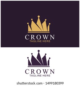 Modern Crown Logo Template. Crown icon Luxury Design Vector