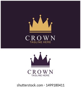 Modern Crown Logo Template. Crown icon Luxury Design Vector