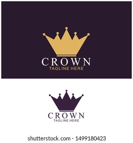 Modern Crown Logo Template. Crown icon Luxury Design Vector