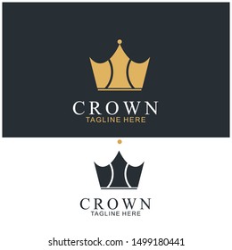 Modern Crown Logo Template. Crown icon Luxury Design Vector