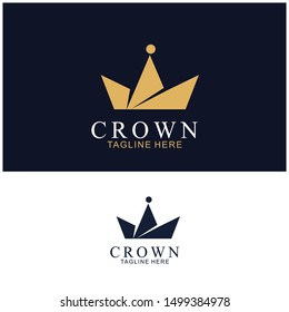 Modern Crown Logo Template. Crown icon Luxury Design Vector