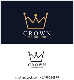 Modern Crown Logo Template. Crown icon Luxury Design Vector