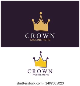 Modern Crown Logo Template. Crown icon Luxury Design Vector