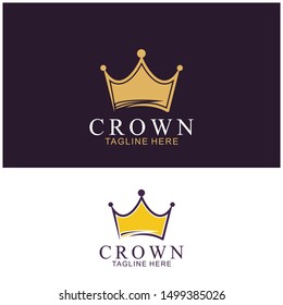 Modern Crown Logo Template. Crown icon Luxury Design Vector