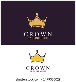 Modern Crown Logo Template. Crown icon Luxury Design Vector