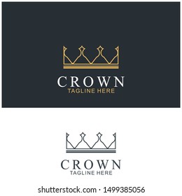 Modern Crown Logo Template. Crown icon Luxury Design Vector