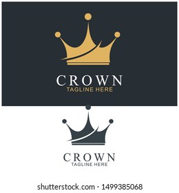 Modern Crown Logo Template. Crown icon Luxury Design Vector