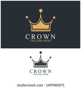 Modern Crown Logo Template. Crown icon Luxury Design Vector
