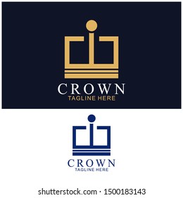 Modern Crown Logo Template. Crown icon Luxury Design Vector
