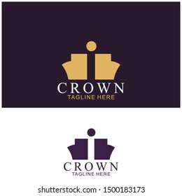 Modern Crown Logo Template. Crown icon Luxury Design Vector