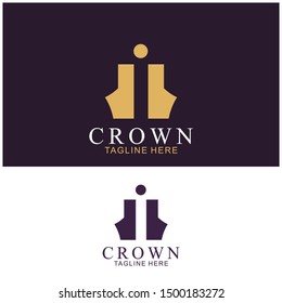 Modern Crown Logo Template. Crown icon Luxury Design Vector