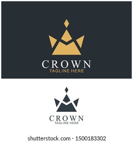 Modern Crown Logo Template. Crown icon Luxury Design Vector