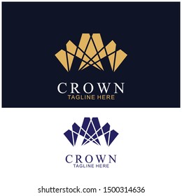 Modern Crown Logo Template. Crown icon Luxury Design Vector