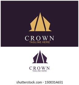 Modern Crown Logo Template. Crown icon Luxury Design Vector