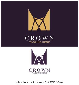 Modern Crown Logo Template. Crown icon Luxury Design Vector