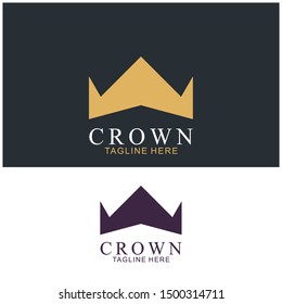 Modern Crown Logo Template. Crown icon Luxury Design Vector