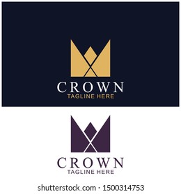 Modern Crown Logo Template. Crown icon Luxury Design Vector