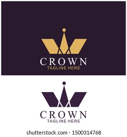 Modern Crown Logo Template. Crown icon Luxury Design Vector