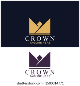 Modern Crown Logo Template. Crown icon Luxury Design Vector