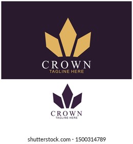 Modern Crown Logo Template. Crown icon Luxury Design Vector