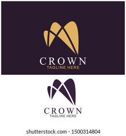 Modern Crown Logo Template. Crown icon Luxury Design Vector